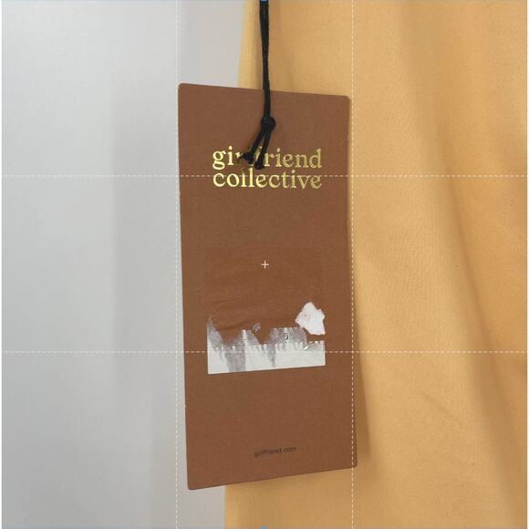 Girlfriend Collective Crops Womens XS Leggings High Waist Sunburst Yellow NWT - Picture 5 of 8